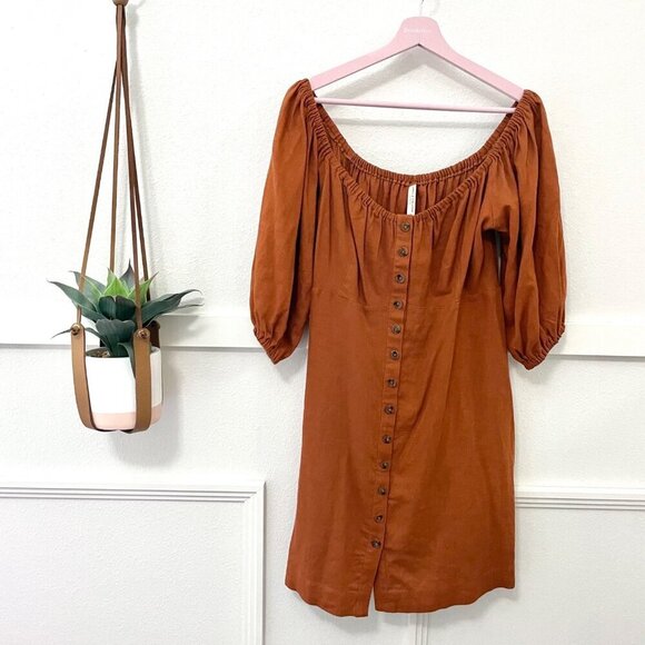 NWT Spell and the Gypsy Rani Mini Dress Copper Size XXL - Picture 2 of 8